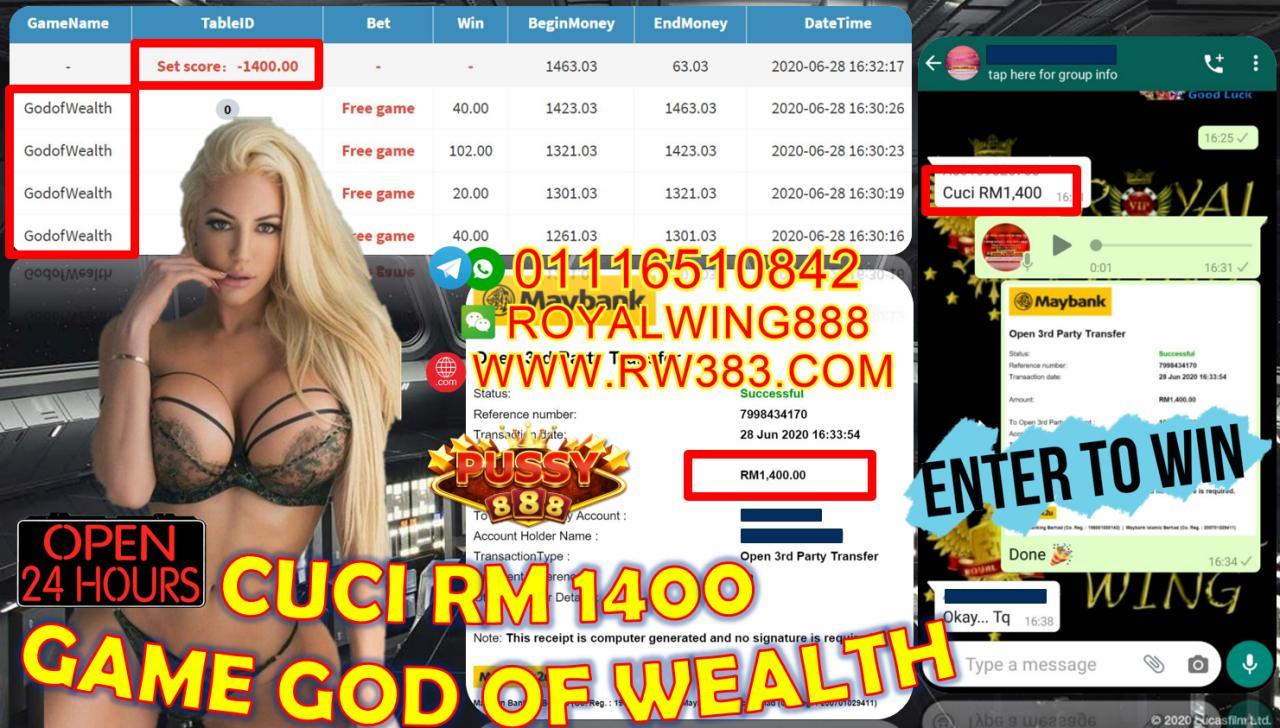 MEMBER CUCI RM1400 DEKAT PUSSY888!